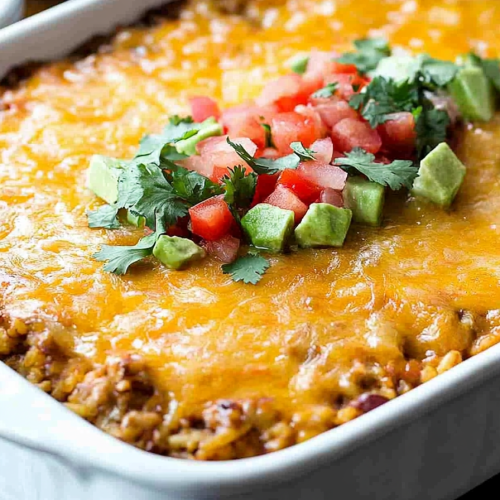 Mexican Chicken Rice Casserole
