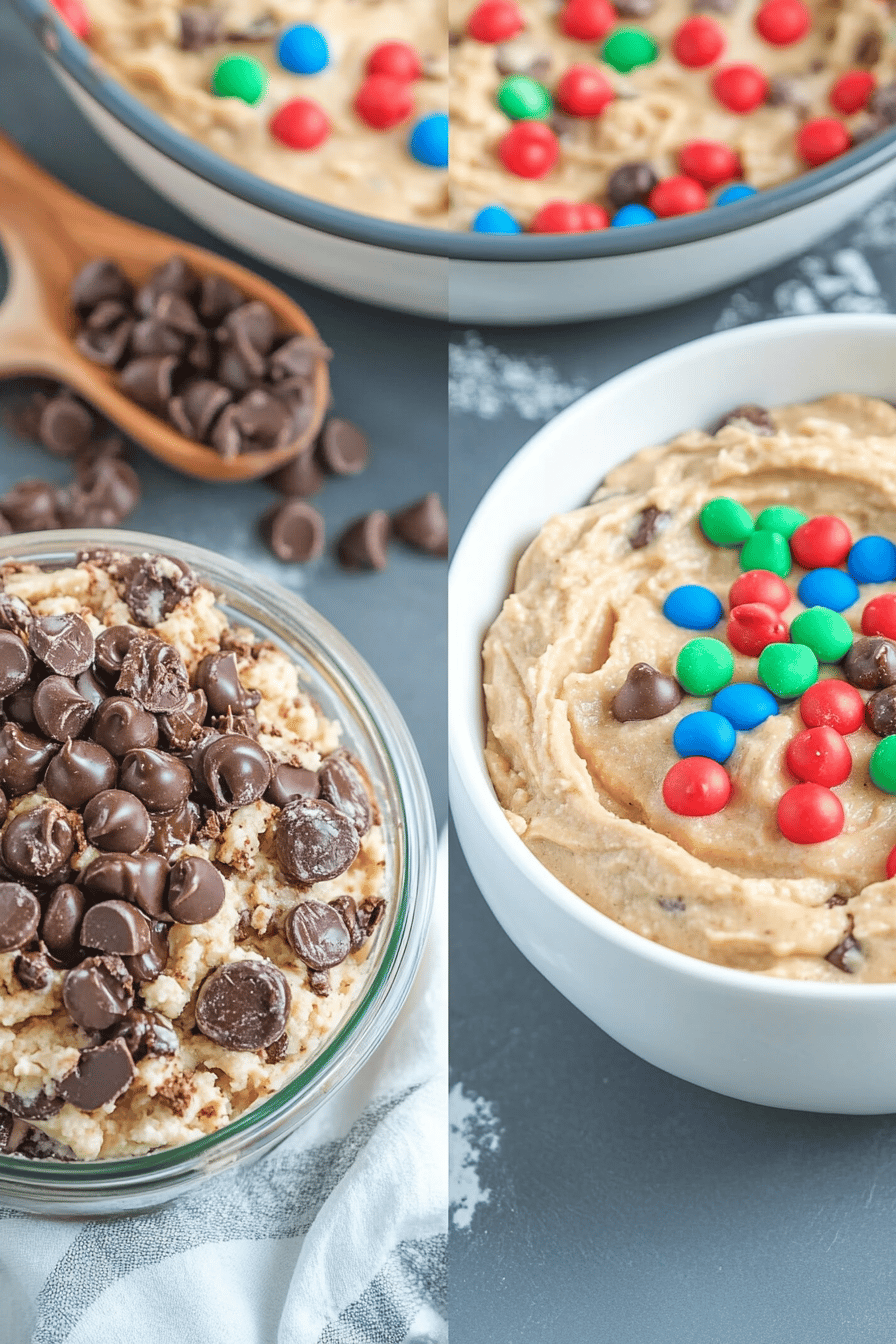Monster Cookie Dessert Dip ingredients organized and measured on kitchen counter