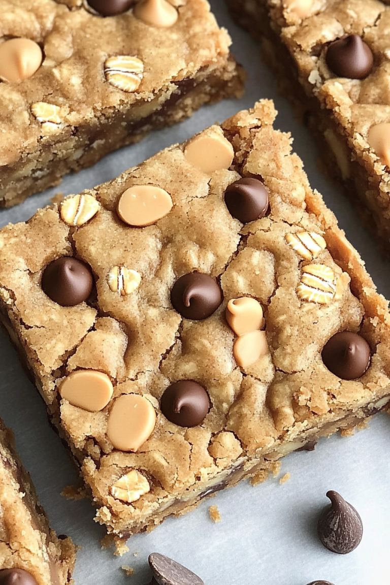 Oatmeal Chocolate Chip Peanut Butter Bars