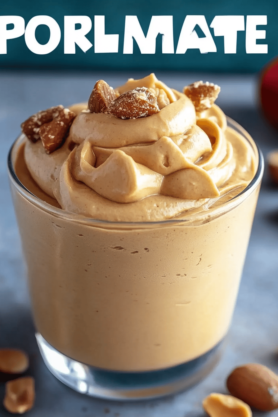 Peanut Butter Mousse ingredients organized and measured on kitchen counter