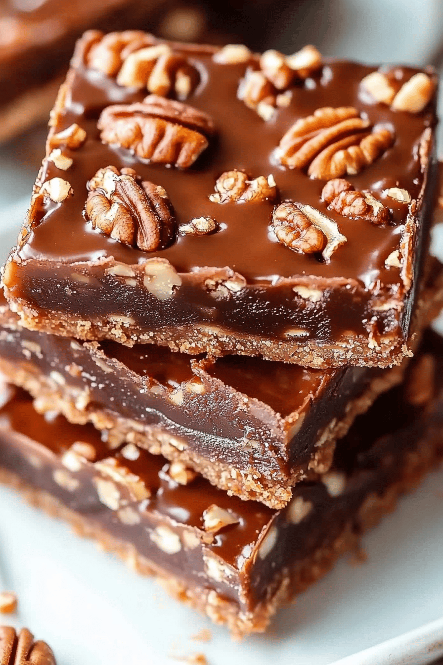 Pecan Turtle Bars ingredients organized and measured on kitchen counter