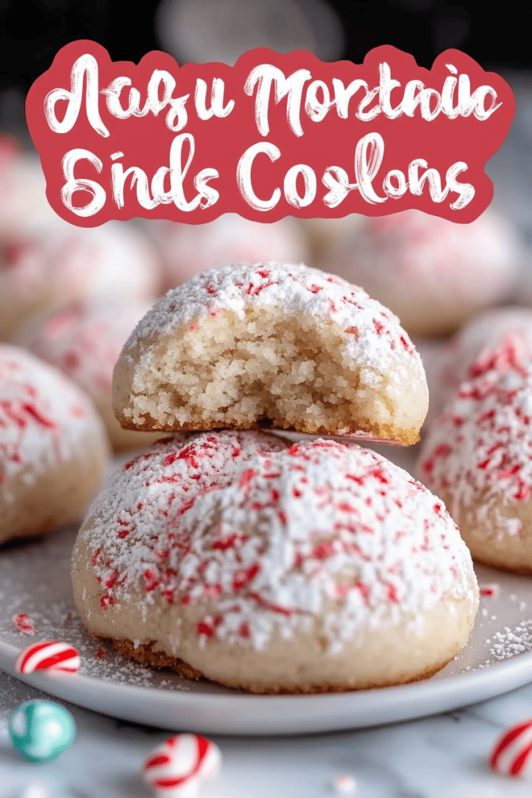 Peppermint Snowball Cookies