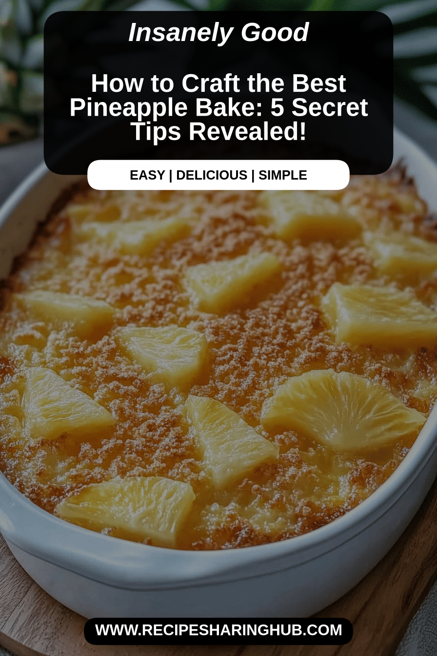 Pineapple Bake Recipe final dish beautifully presented and ready to serve