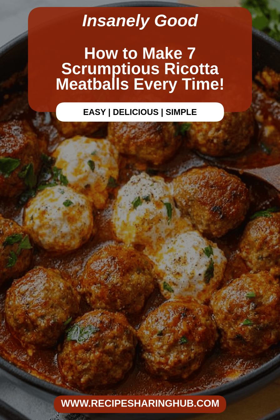 Ricotta Meatballs final dish beautifully presented and ready to serve