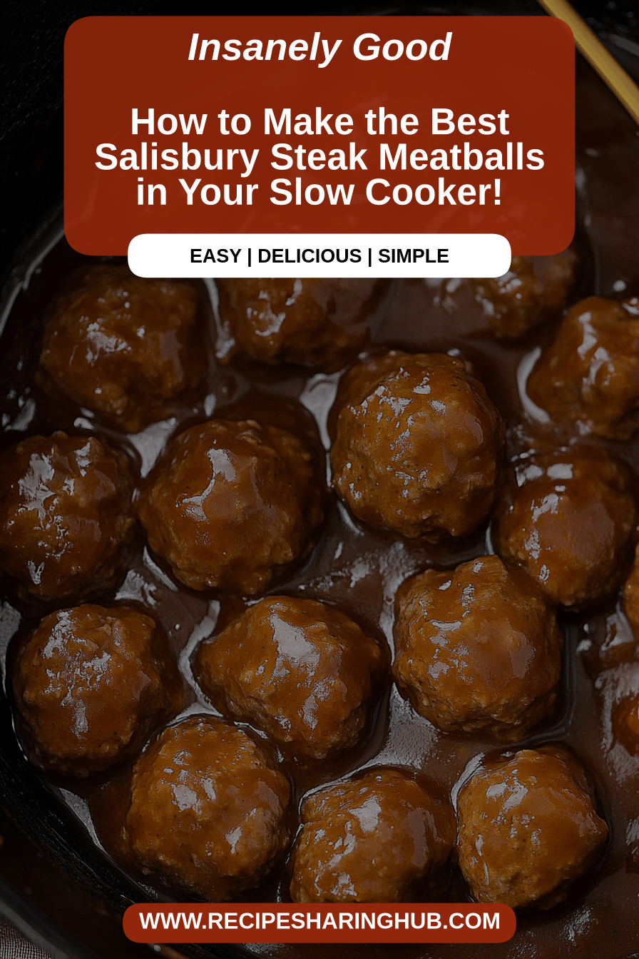 Salisbury Steak Meatballs final dish beautifully presented and ready to serve