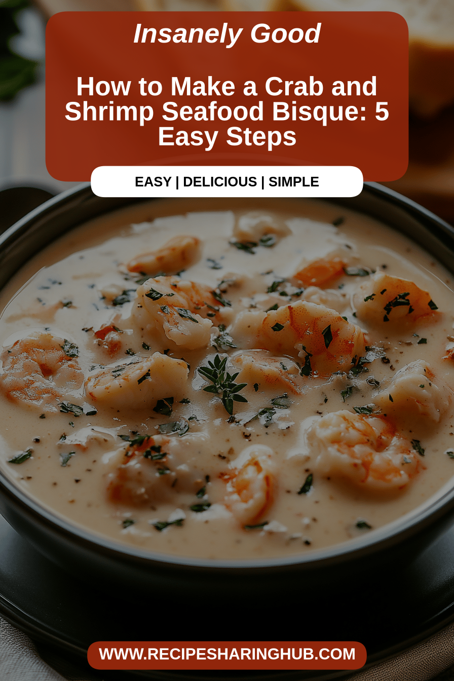 Seafood Bisque Recipe final dish beautifully presented and ready to serve