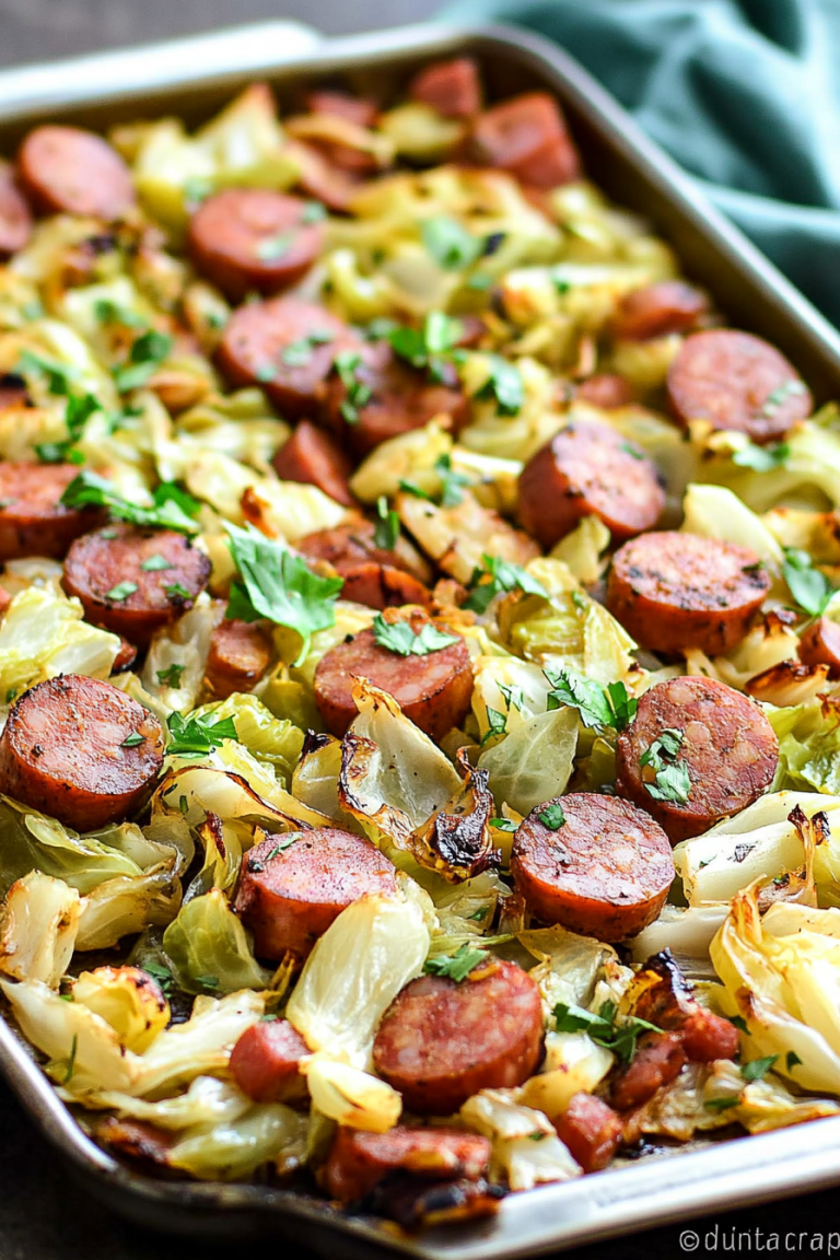 Sheet Pan Cabbage and Kielbasa