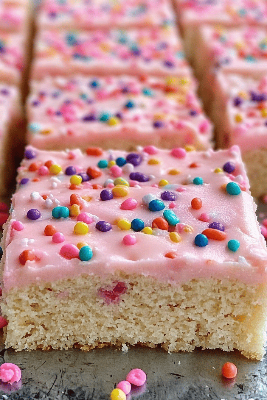 Sugar Cookie Bars slice on plate showing perfect texture and swirl pattern