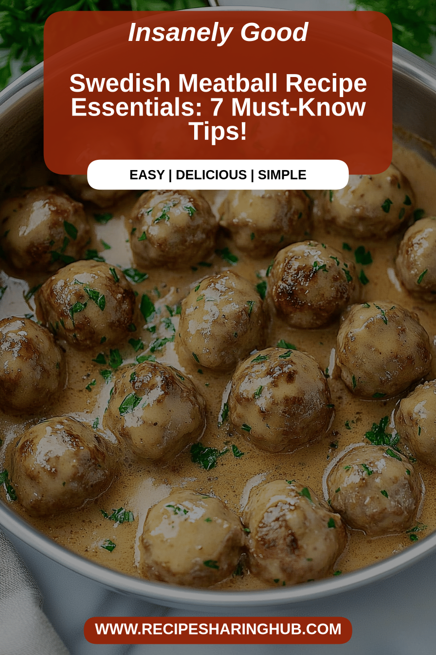Swedish Meatball Recipe final dish beautifully presented and ready to serve