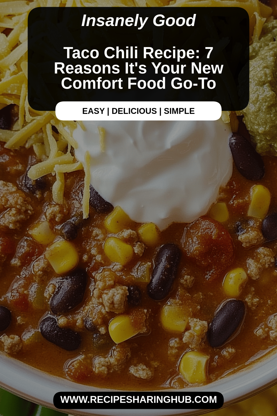 Taco Chili Recipe final dish beautifully presented and ready to serve