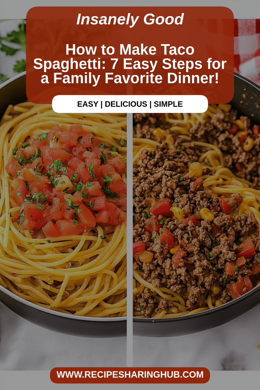 Taco Spaghetti Recipe final dish beautifully presented and ready to serve