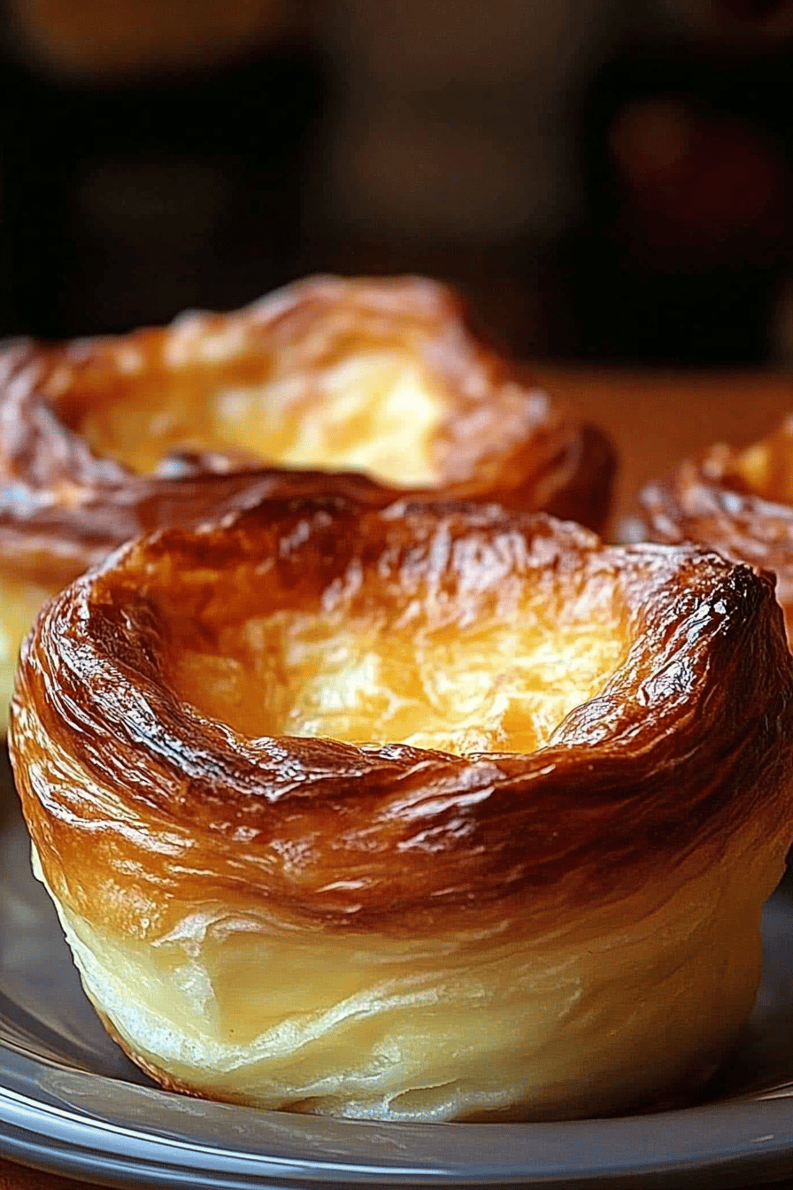 Yorkshire Pudding Recipe slice on plate showing perfect texture and swirl pattern