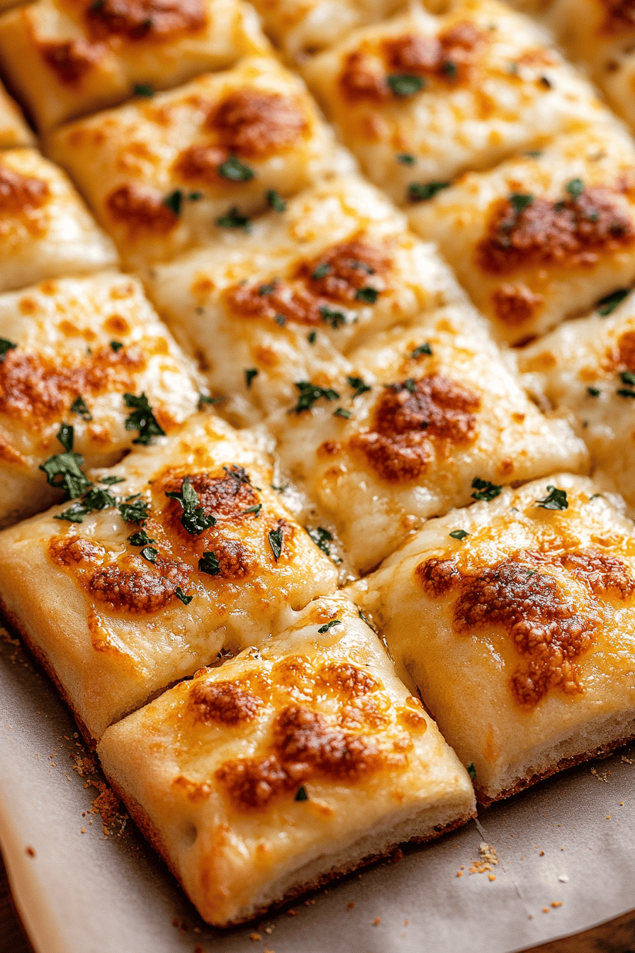 cheesy garlic breadsticks slice on plate showing perfect texture and swirl pattern