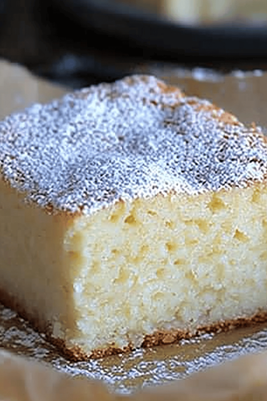 gluten-free custard cake ingredients organized and measured on kitchen counter