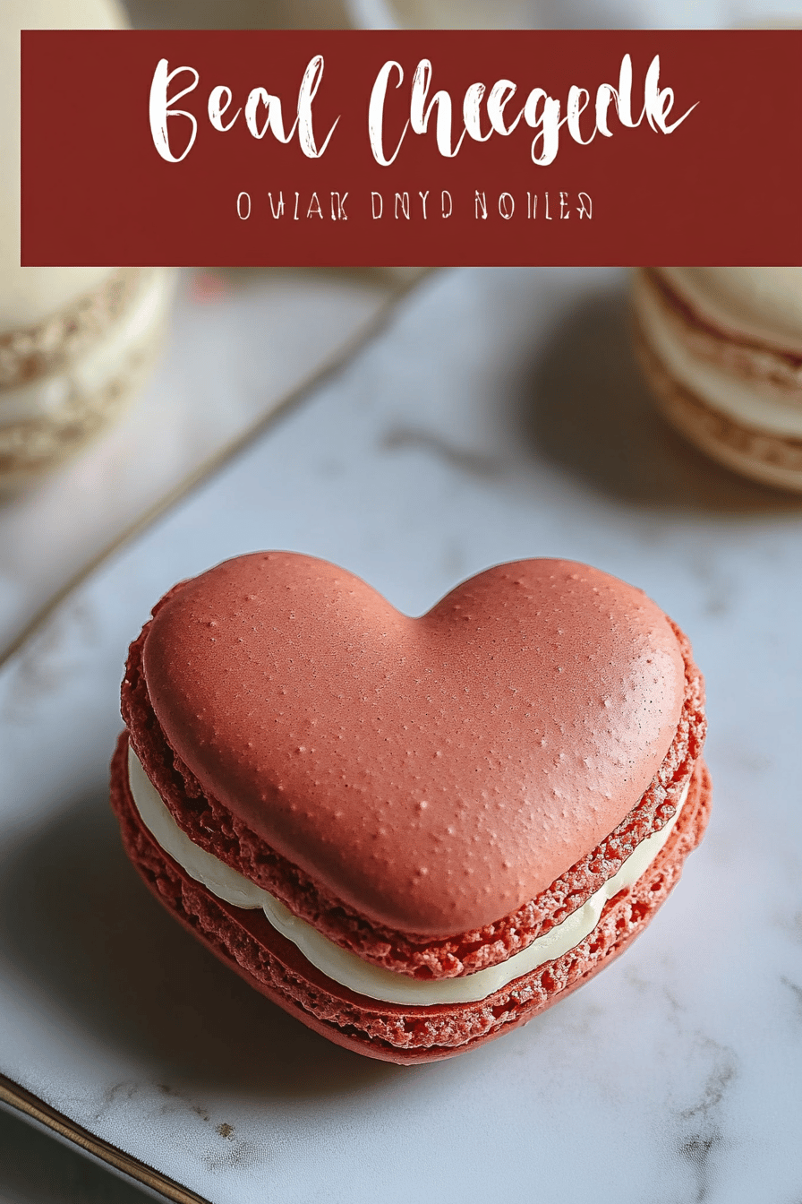 heart-shaped macarons