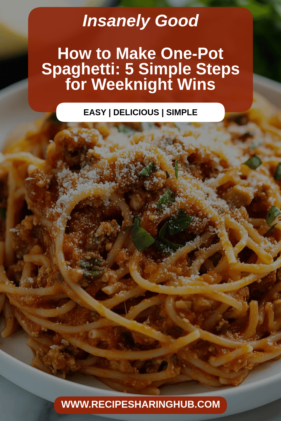 one-pot spaghetti final dish beautifully presented and ready to serve