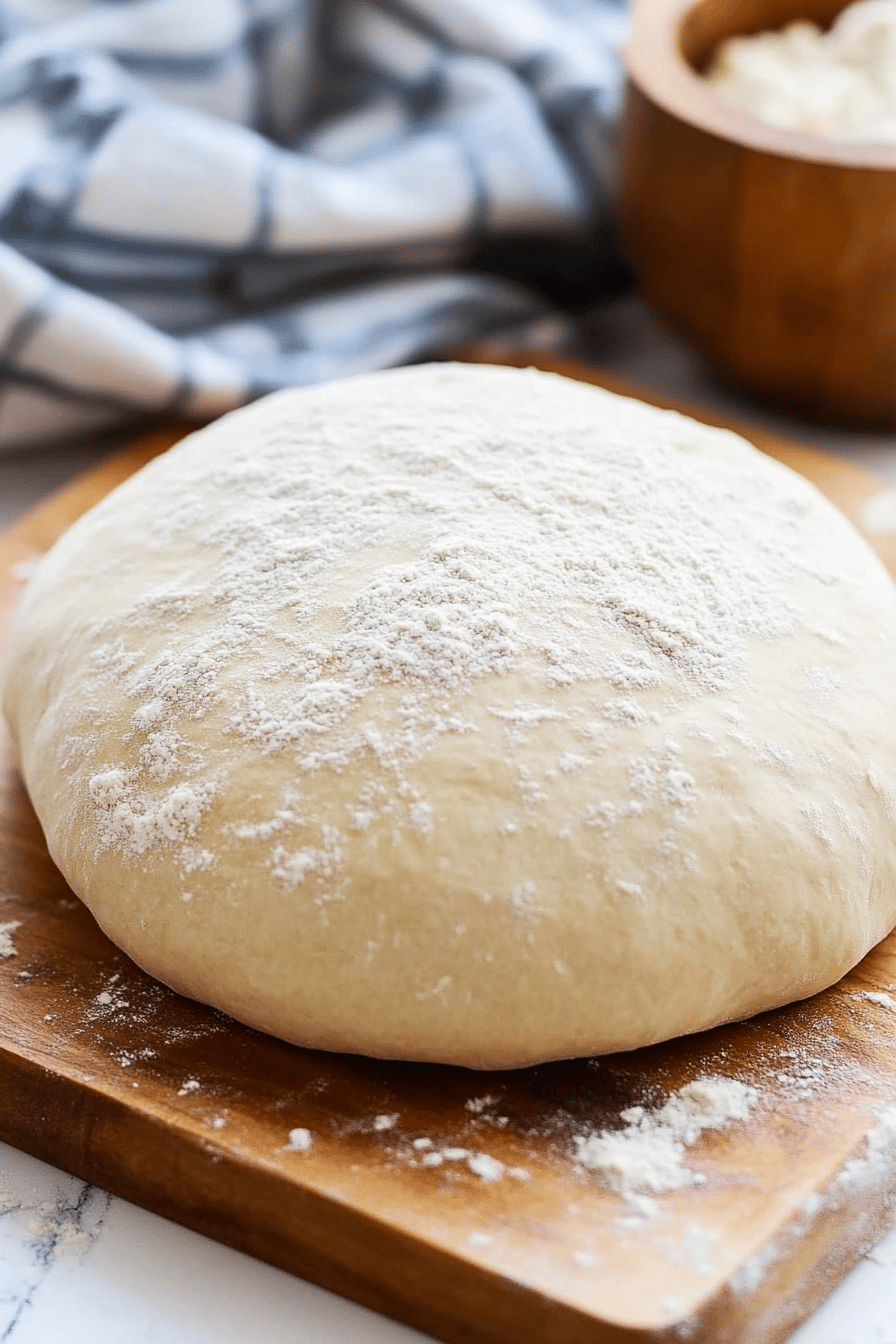 perfect pizza dough ingredients organized and measured on kitchen counter