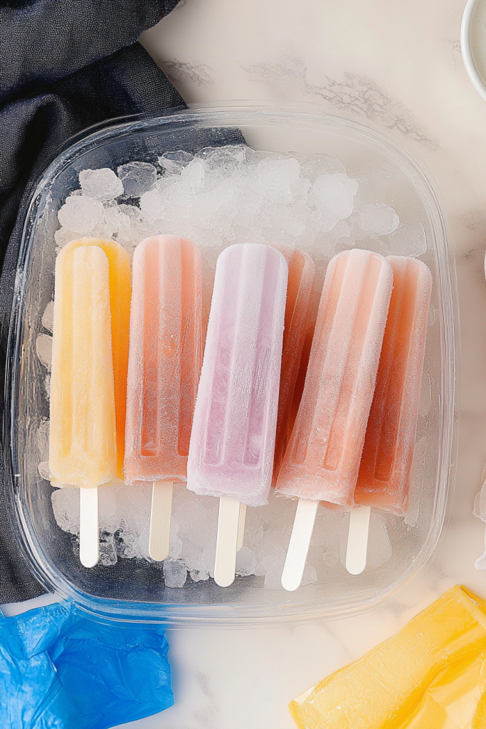 Boozy ice pops