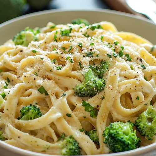 Broccoli Fettuccine Alfredo