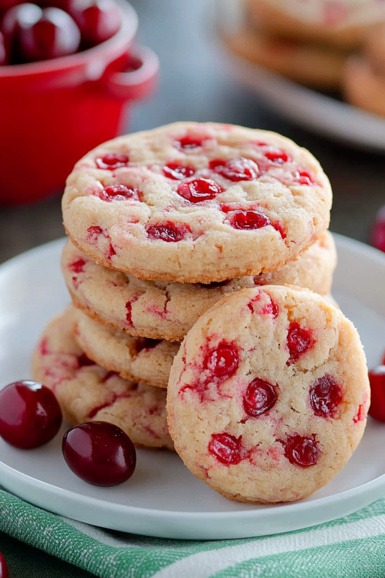 Cherry Shortbread Cookies