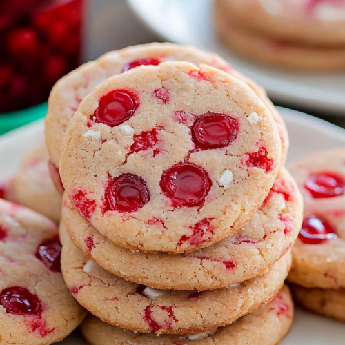 Cherry Shortbread Cookies
