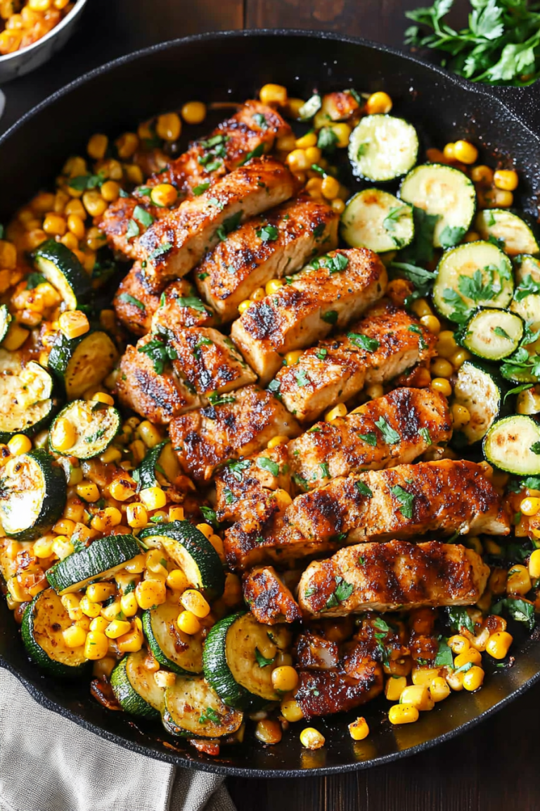 Chicken zucchini corn