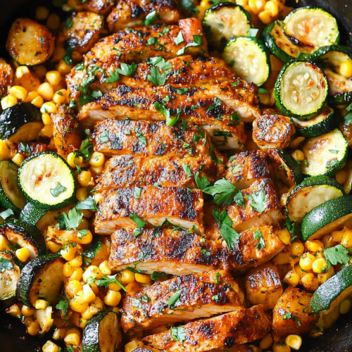 Chicken zucchini corn
