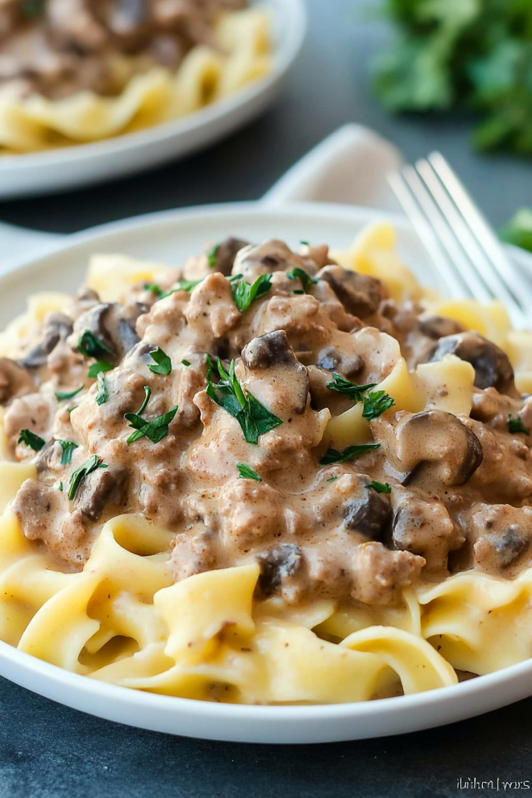 Ground Beef Stroganoff