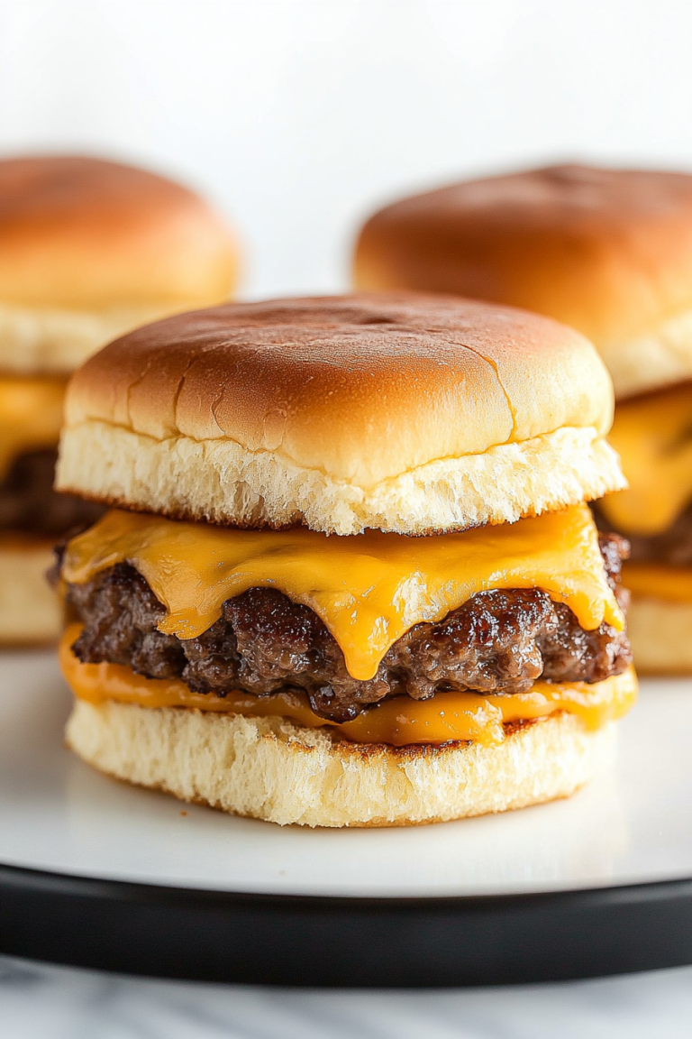 Hawaiian Roll Cheeseburger Sliders