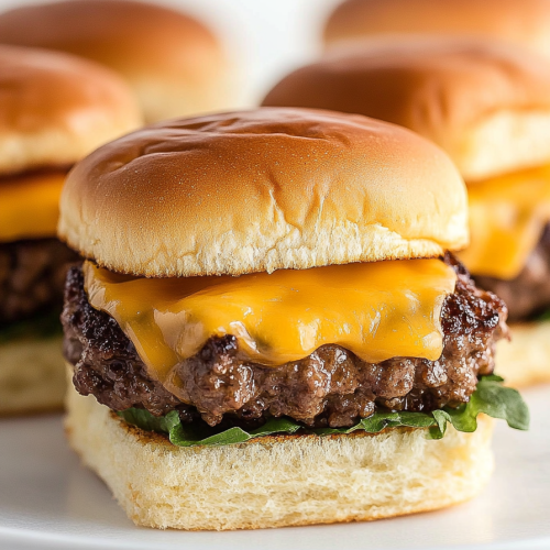 Hawaiian Roll Cheeseburger Sliders