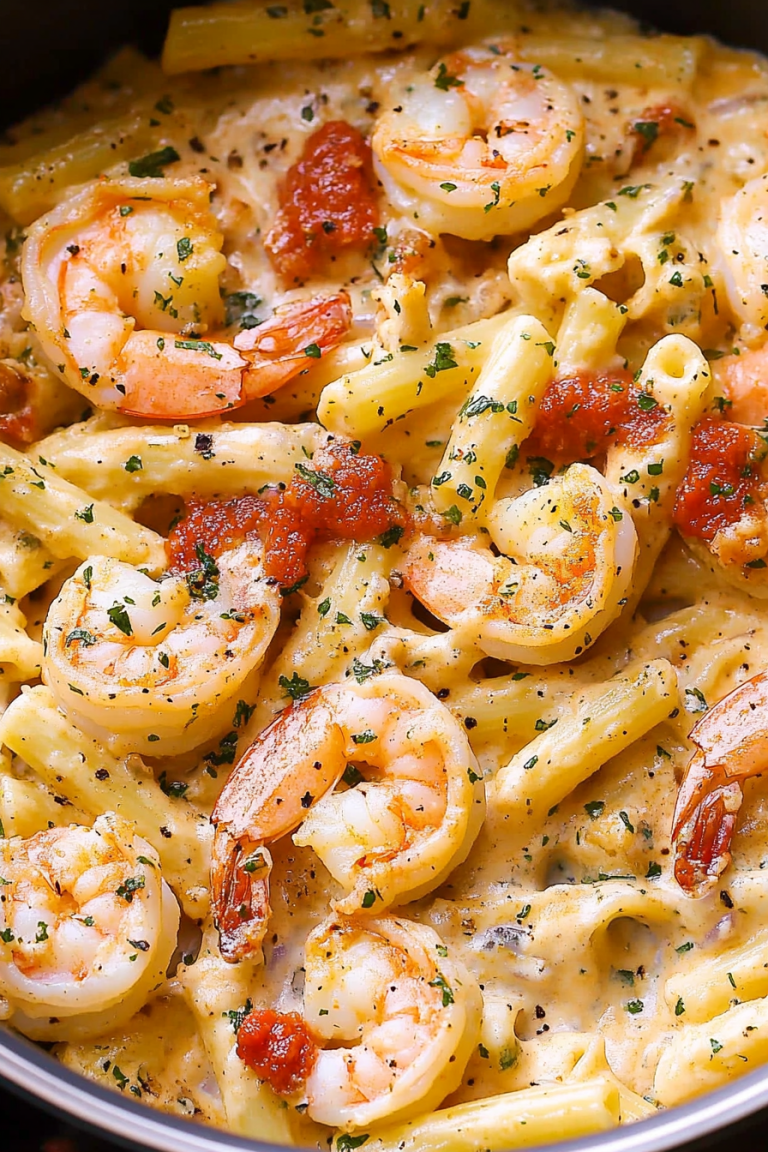 Mozzarella Shrimp Pasta