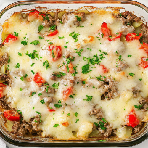 Philly cheesesteak casserole