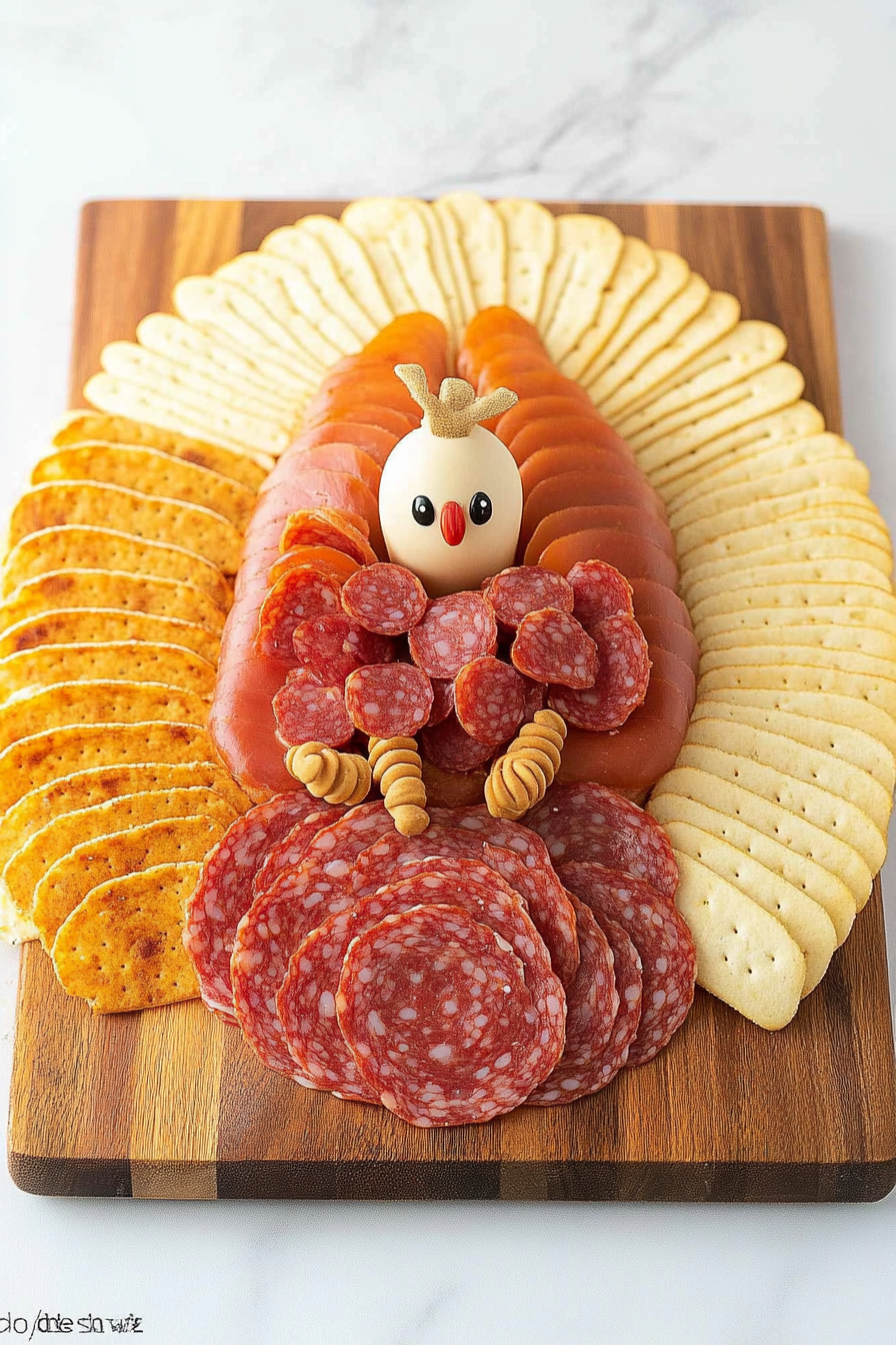 Thanksgiving Turkey Charcuterie Board