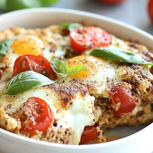 caprese egg bake