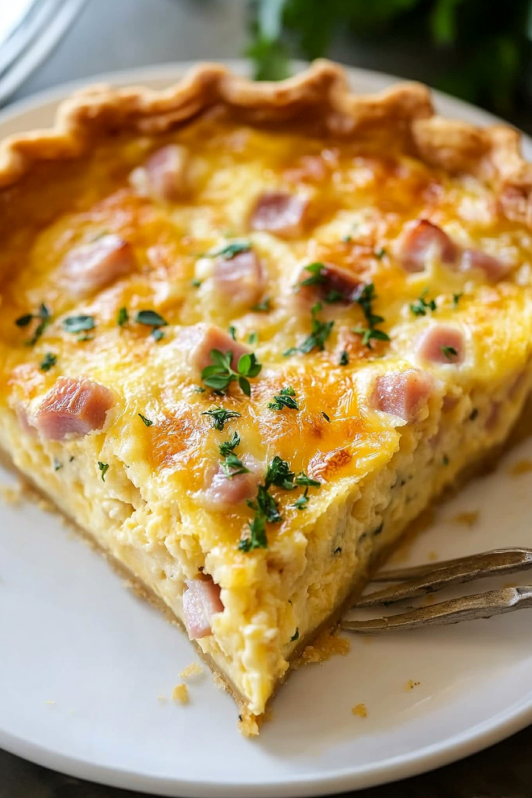 ham cheddar quiche