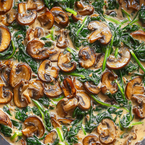 sauteed spinach mushrooms