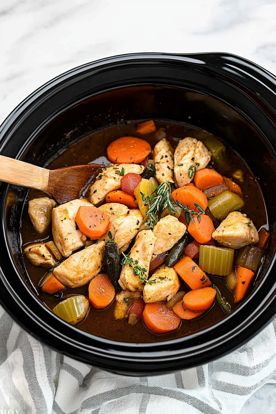slow cooker chicken vegetables
