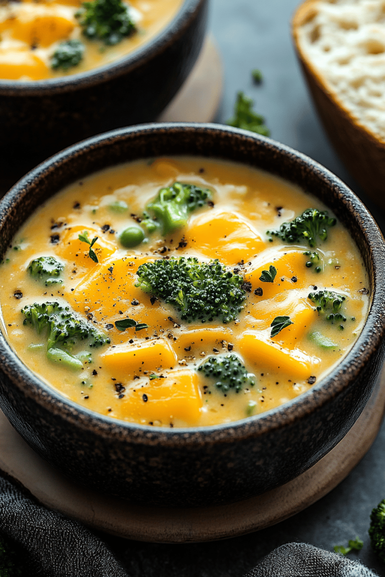 Crockpot Broccoli Cheddar Soup