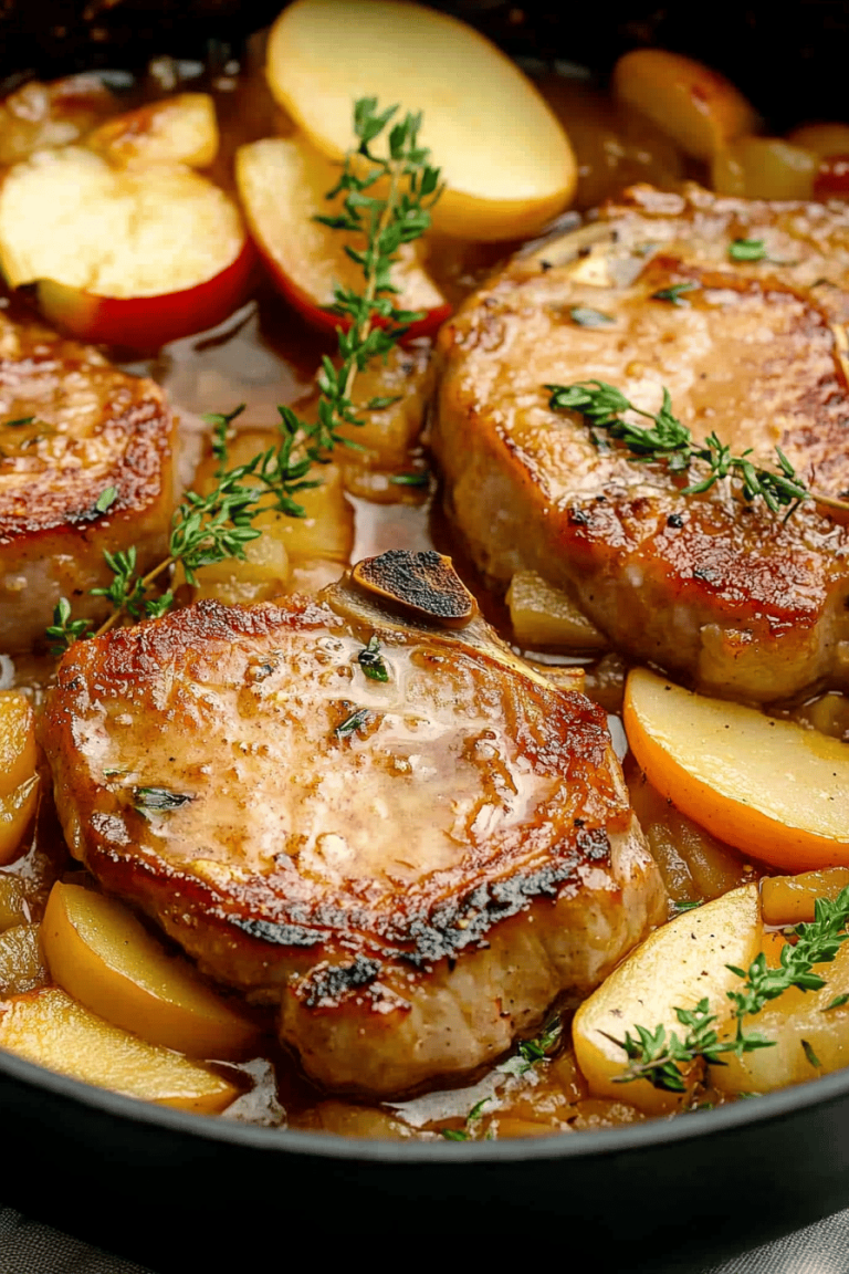 pork chops with apples