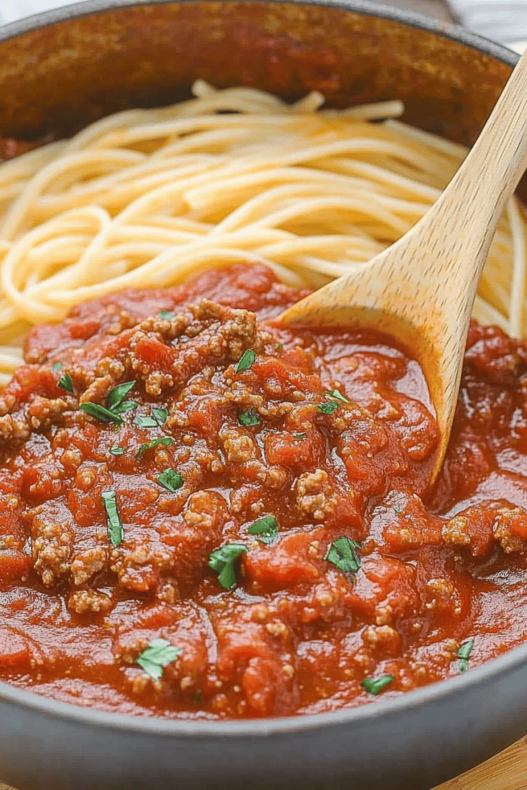 Homemade Spaghetti Meat Sauce