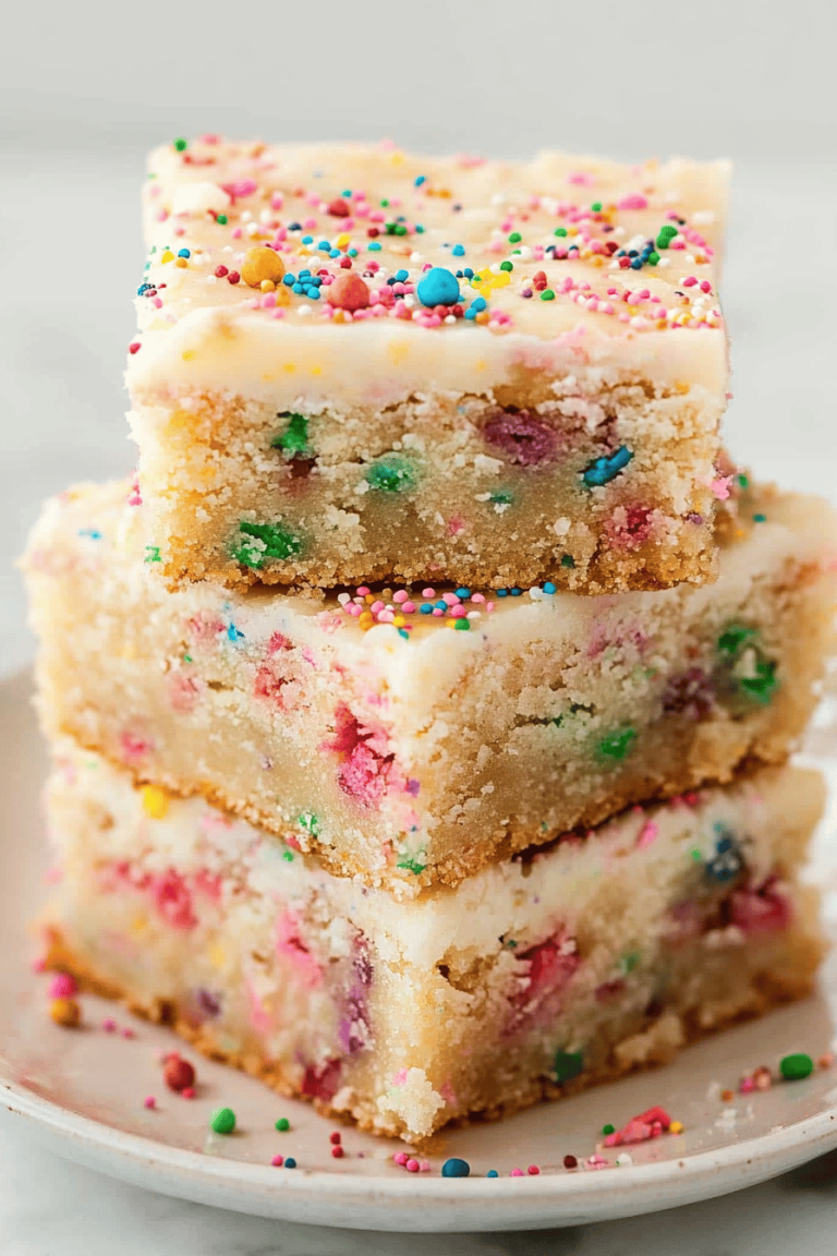 Funfetti Cake Batter Cookie Bars