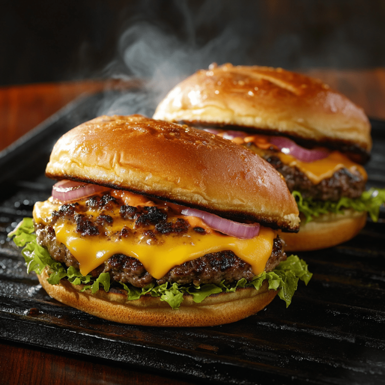 Juicy Smashed Patty Burger with Secret Sauce – Crispy Edges, Melty Cheese & Bold Flavor