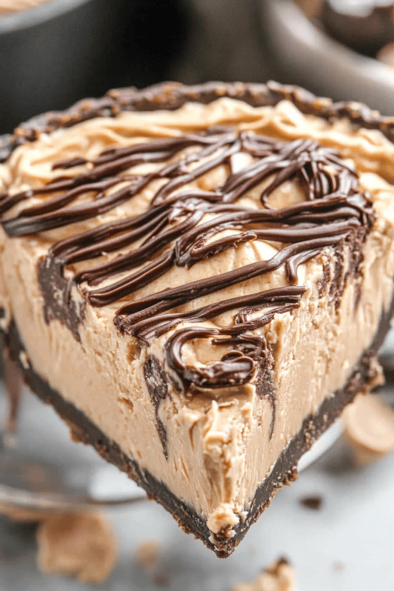 No-Bake Peanut Butter Fudge Pie