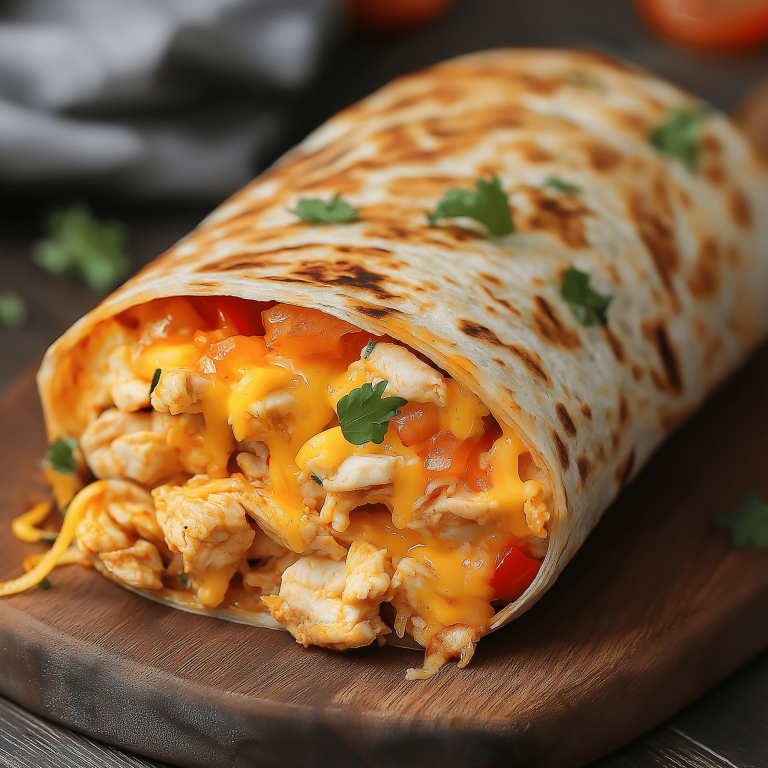 Quick Cheesy Chicken Wrap