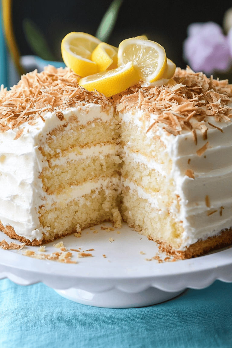 Coconut lemon cake