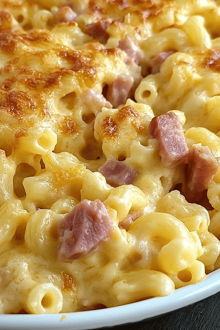 Macaroni Cheese Ham Casserole
