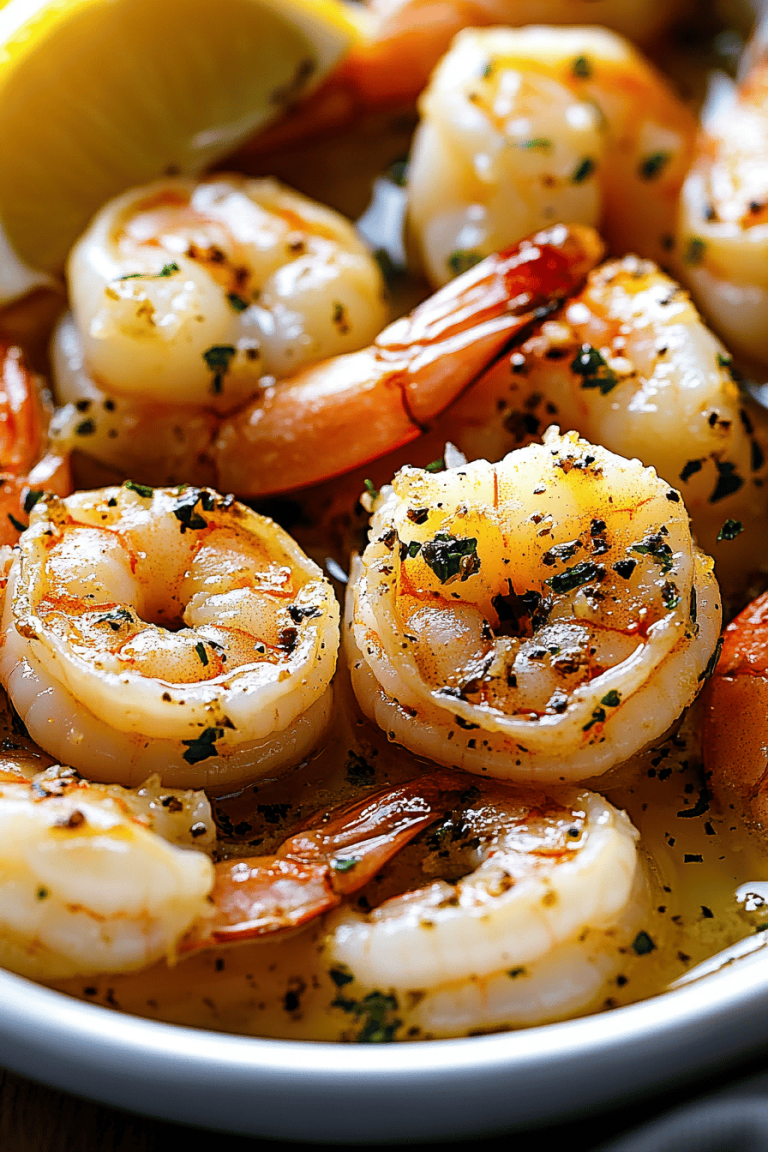 Baked Shrimp Lemon Butter Sauce