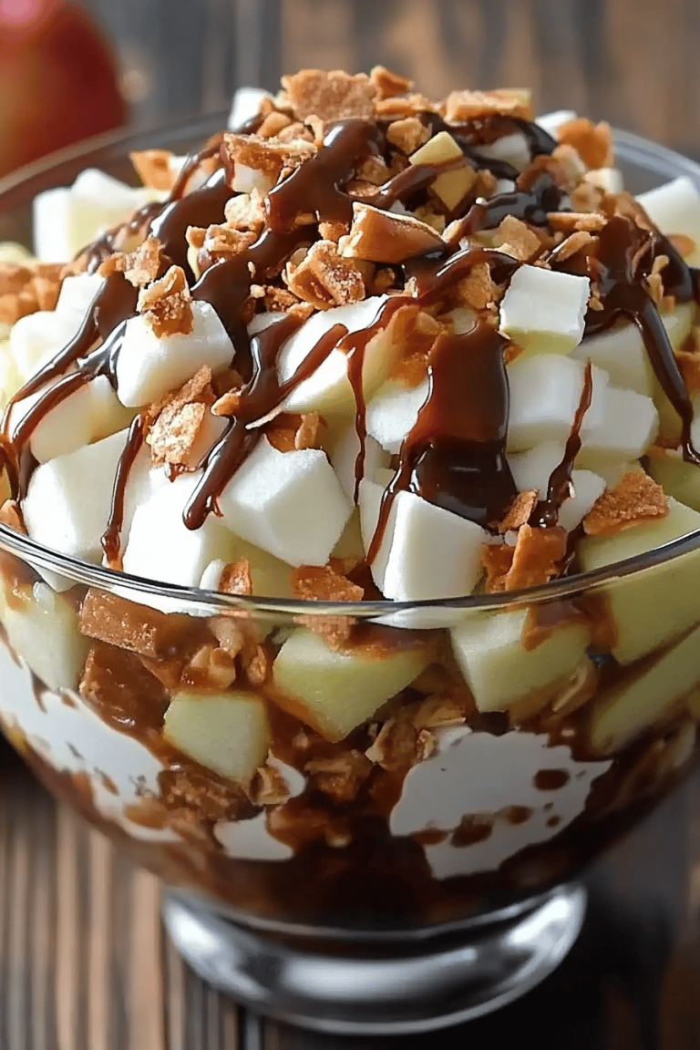 Caramel Apple Snickers Salad