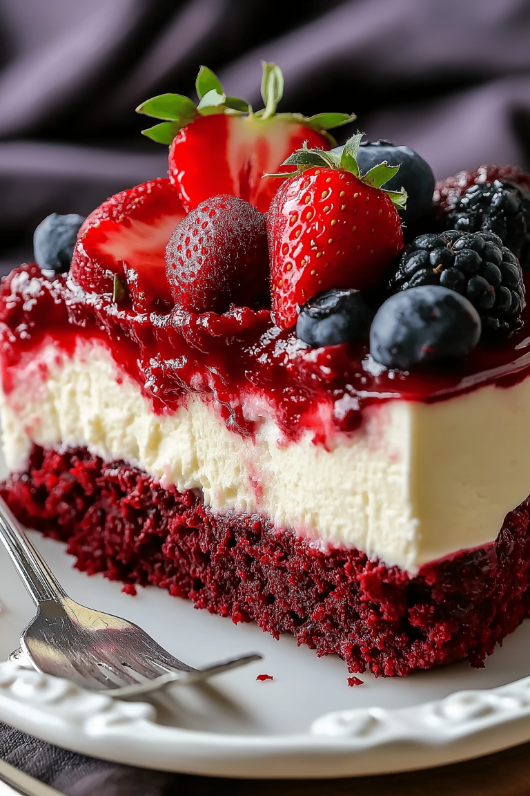Red Velvet Strawberry Cheesecake