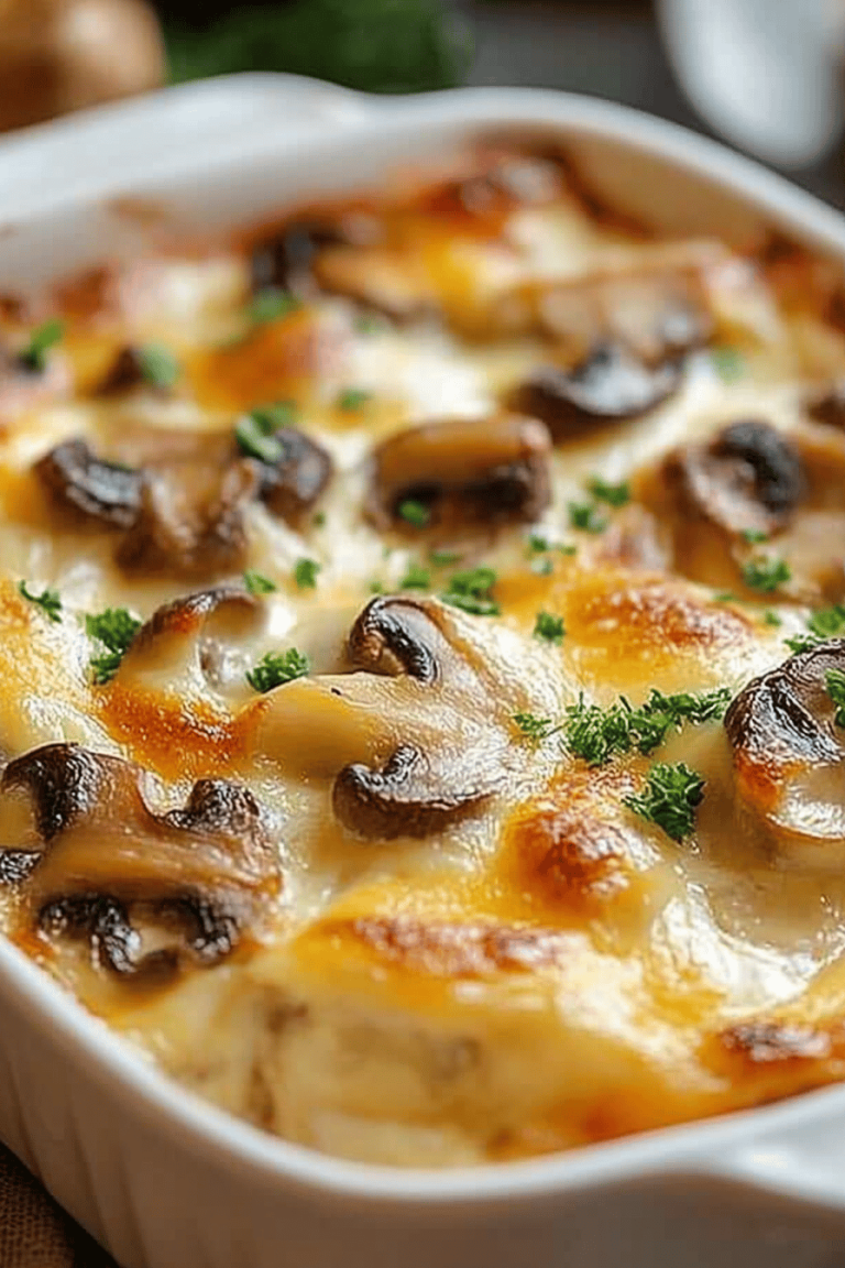 Cheesy Mushrooms Casserole
